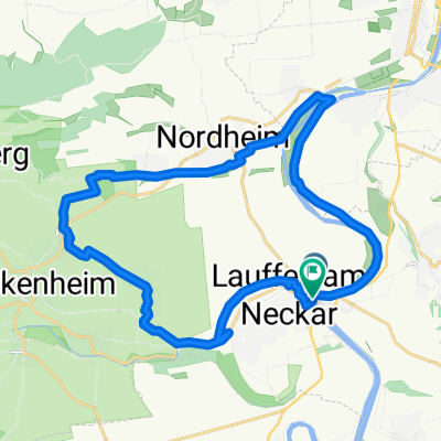 Lauffen (Marktplatz)-Nordheim-Brackenheim-Meimsheim Rundtour "Beginner" (Z1)