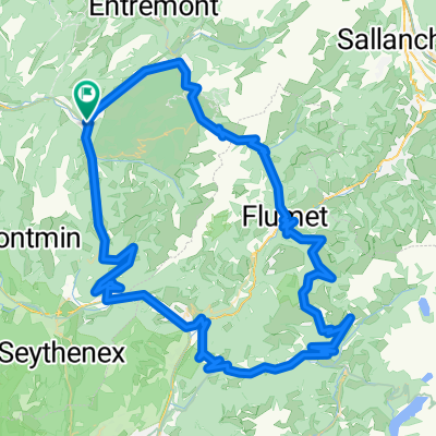 Haute Savoie: 111 km: Thônes - La Clusaz - Col Aravais - Col des Saisies - Col de la Forclaz de Queige - Ugine - Marlens - Col de l'Epine - Serraval - Thônes