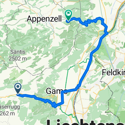 Von Wildhaus-Alt Sankt Johann bis Schwende-Rüte