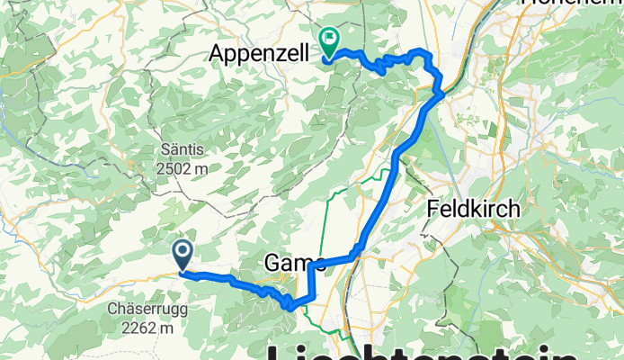 Von Wildhaus-Alt Sankt Johann bis Schwende-Rüte