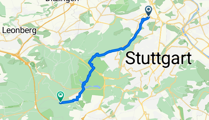 Bike Feuerbach über Tal Botnang nach Katzenbacher Hof