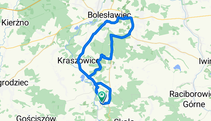 Włodzice Wielkie do Włodzice Wielkie