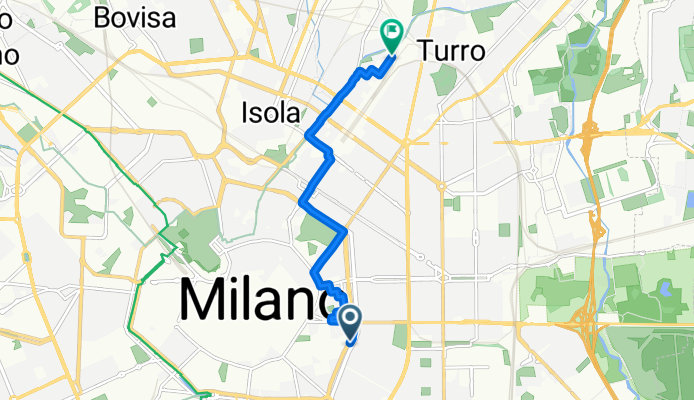 Viale Regina Margherita, Mediolan do Via Giovanni Battista Sammartini, Mediolan