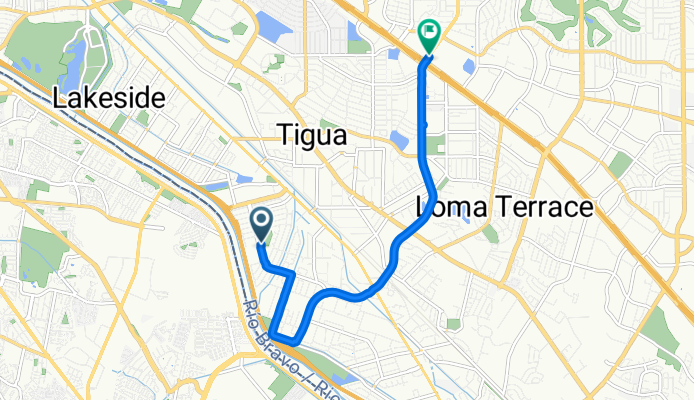 Knights Dr, El Paso to Vista Real East, El Paso