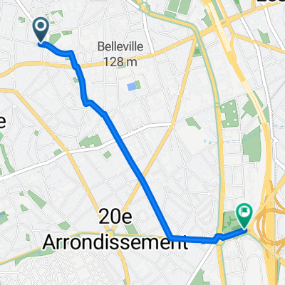 Rue des Solitaires, Paris à Avenue Cartellier, Paris