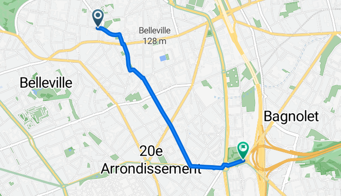 Rue des Solitaires, Paris à Avenue Cartellier, Paris