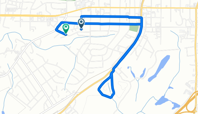 Landing St, Kings Mountain to Landing St, Kings Mountain