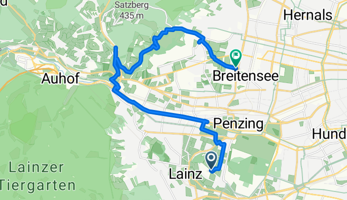 nach Hause über Fuchsvilla und Steinhof