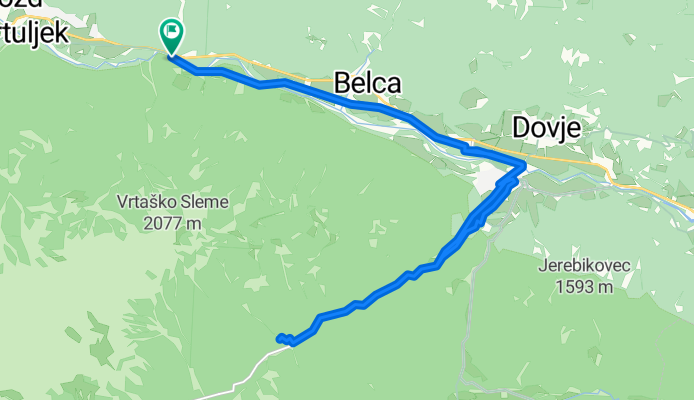Kranjska Gora → Mojstrana (dolina Vrata, Peričnik vodopád)