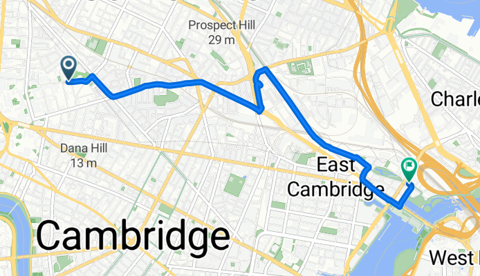 Francis Ave, Cambridge to Jacobs St, Cambridge