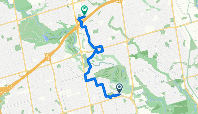 Mildenhall Rd, Toronto to Harrison Garden Blvd, Toronto