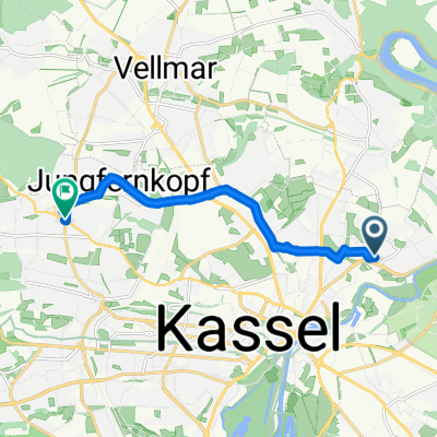 Am Teichhof, Kassel nach Hainbuchenstraße, Kassel