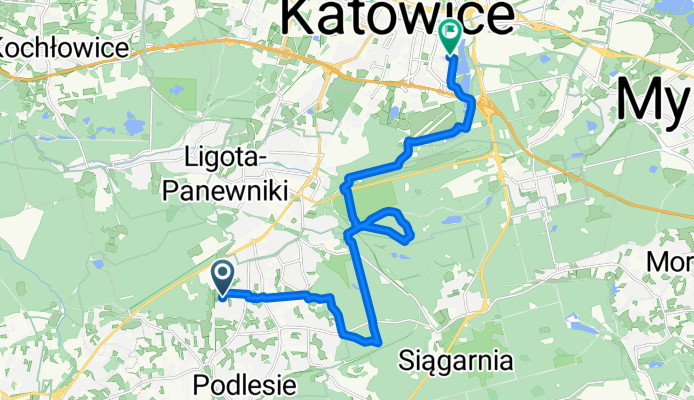 Orla, Katowice do I Paderewskiego, Katowice