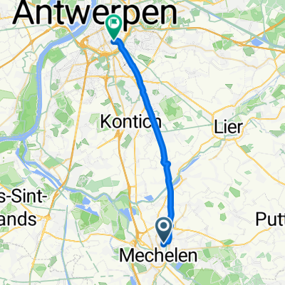 Kerkhoflei, Mechelen naar Paradeplein, Antwerpen