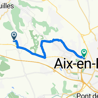 Rue Serpentine, Éguilles à Chemin de Bouenhoure, Aix-en-Provence