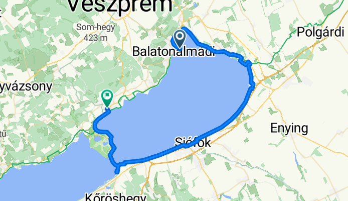 Balatonfüred - Balatonakarattya - Tuhany kör
