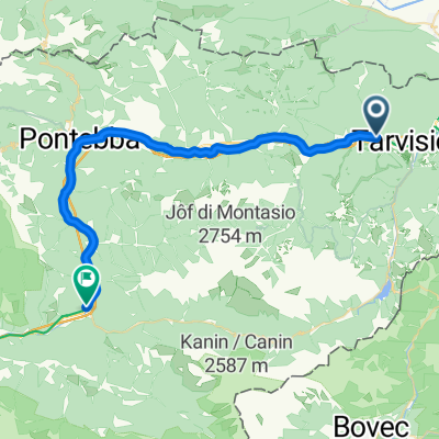 A23, Tarvis nach Via Radweg, Chiusaforte