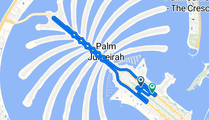 Palm Jumeirah Rd, Dubai to Shoreline Street, Dubai