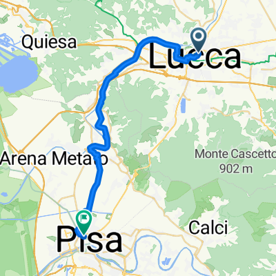 Via Buiamonti, Lucca to Via Luca Ghini, Pisa