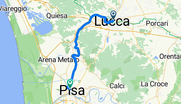 Via Buiamonti, Lucca to Via Luca Ghini, Pisa