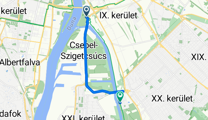 Hajóállomás utca, Budapest - Vízisport utca, Budapest