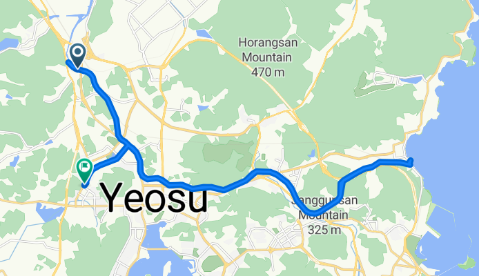 덕양리, 여수시에서 죽림리, 여수시까지