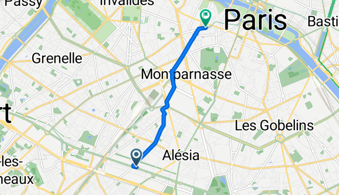 Boulevard Brune, Paris à Rue Clément, Paris