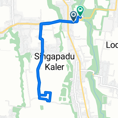 Jalan Lod Tunduh, Gianyar à Jalan Raya Kengetan, Gianyar