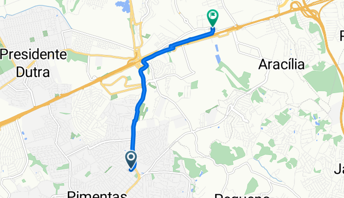 Rua João de Faria, Guarulhos a Rua Marinaro, Guarulhos