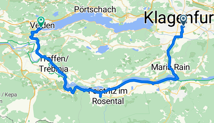 Walther-von-der-Vogelweide-Platz, Klagenfurt am Wörthersee to Velden am Wörther See