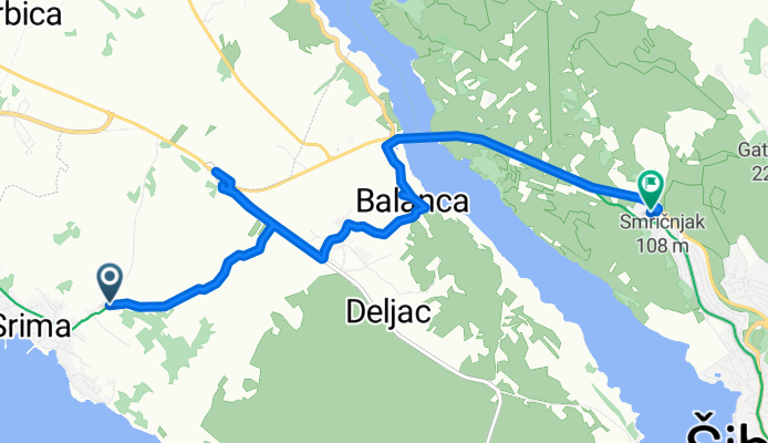 Ulica Srima XV., Srima to Crnica, Šibenik