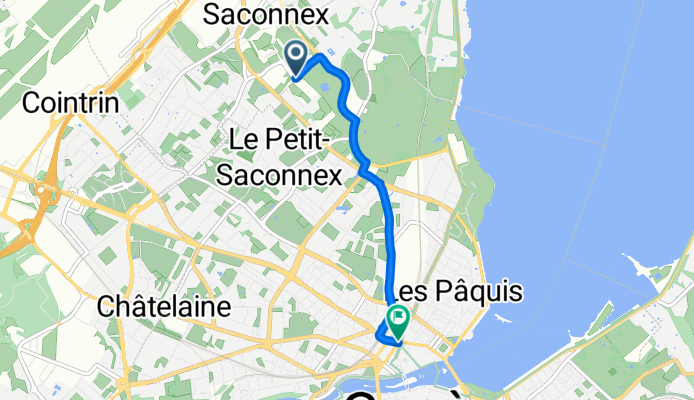 Rue Michelle-Nicod, Geneva to Rue Rousseau, Geneva