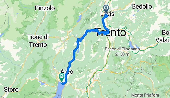 Via Nazionale, Lavis nach Viale Rovereto, Riva del Garda