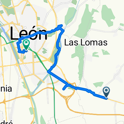 Calle la Era, Valdefresno nach Calle del Fray Luis de León, León