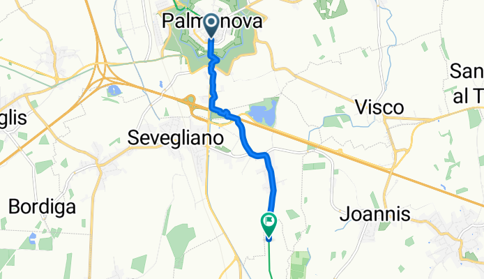 Piazza Grande, Palmanova nach Via Torat, Cervignano del Friuli