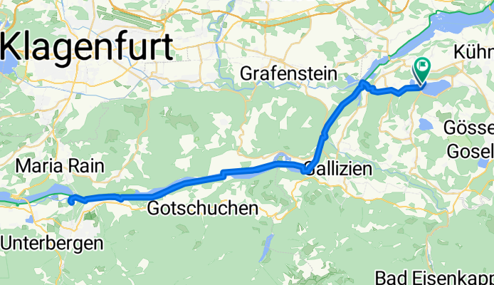 Westuferstraße, St. Kanzian am Klopeiner See nach Westuferstraße, St. Kanzian am Klopeiner See