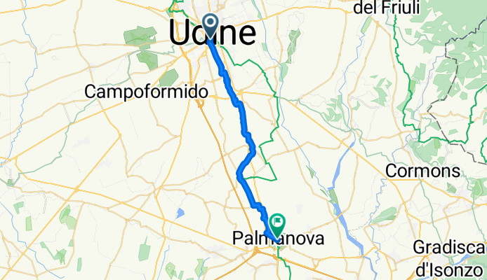 Via Nicolò Lionello, Udine nach Piazza Grande, Palmanova
