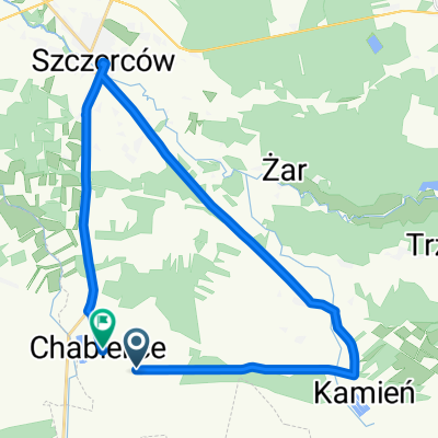 Chabielice, Szczerców do Chabielice, Szczerców