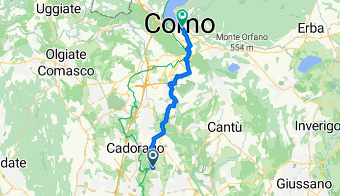 Percorso per Como
