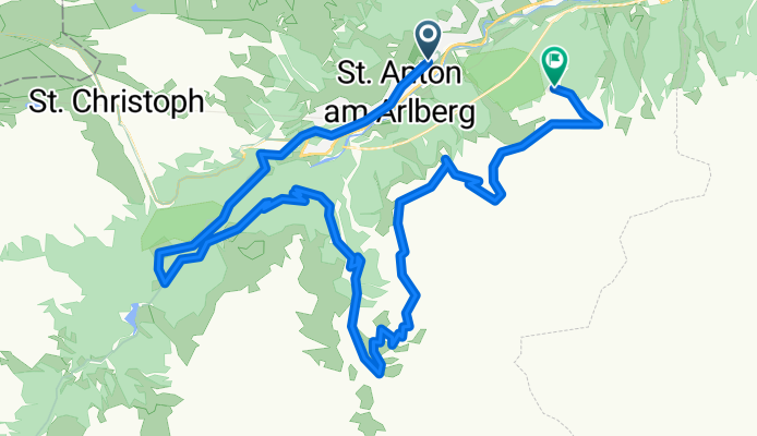 Dorfstraße, St. Anton Am Arlberg nach St Jakob, St. Anton Am Arlberg