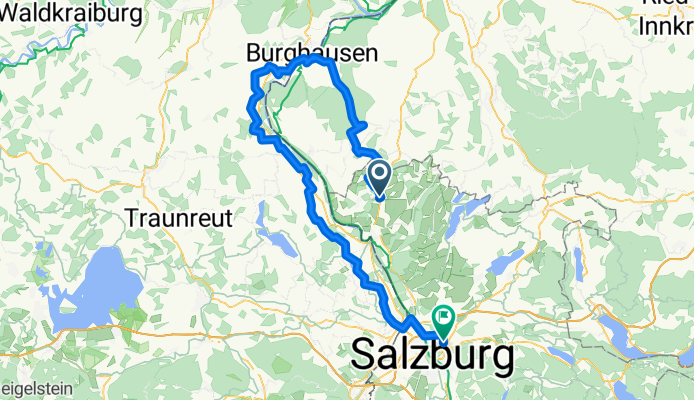 Lamprechtshausen – Oberer Weilhartsforst – Burghausen – Tittmoning – Salzburg