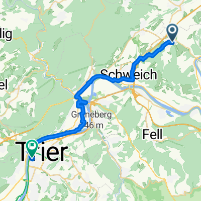 Moselstraße, Bekond nach Mitte-Gartenfeld, Trier