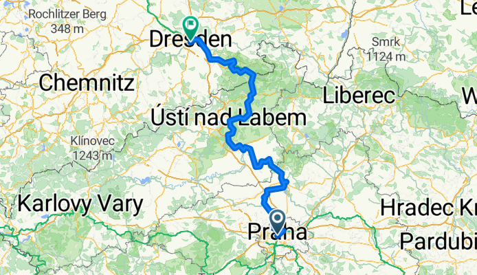 Elbe-Radtour von Prag nach Dresden