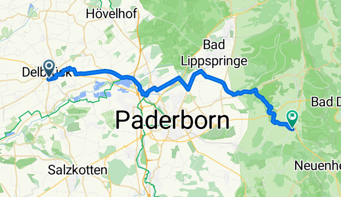 Südstraße, Delbrück nach Cheruskerstraße, Altenbeken