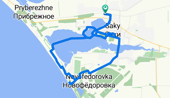 Вокзальная улица, Саки до Вокзальная улица, Саки