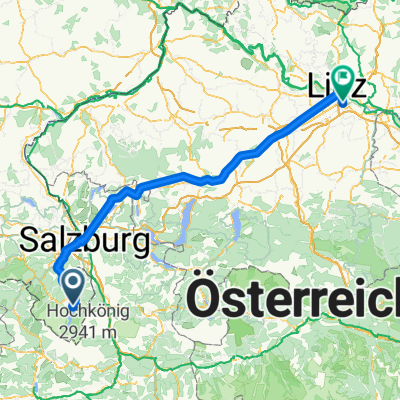 Seestraße, Schönau am Königssee nach Wiener Straße, Linz