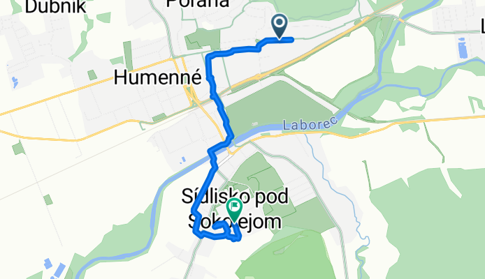 Osloboditeľov, Humenné až Košická, Humenné