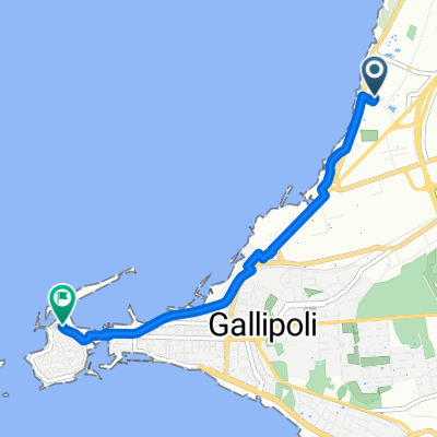 SP 108, Gallipoli to Riviera Nazario Sauro, Gallipoli