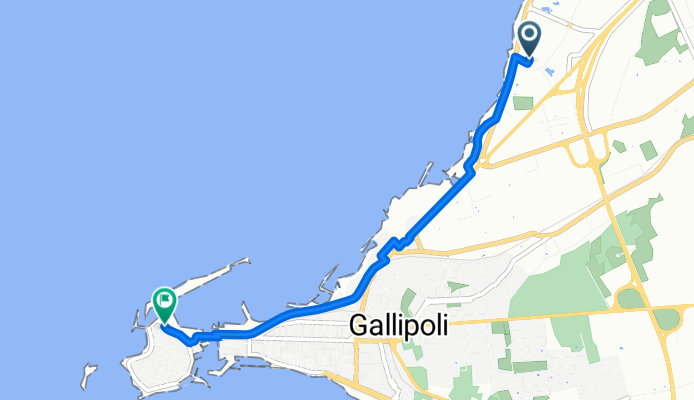 SP 108, Gallipoli to Riviera Nazario Sauro, Gallipoli