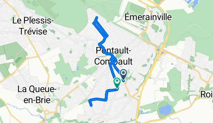Avenue des Jacinthes, Pontault-Combault à Avenue des Chardons, Pontault-Combault
